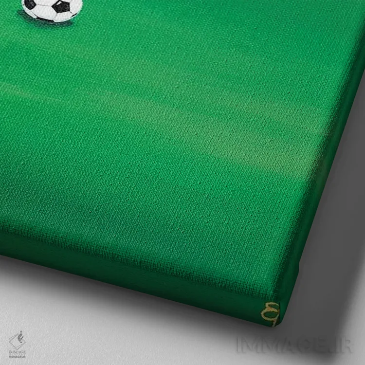 تابلو دکوراتیو چراگاه اثر لنا اسمیرنوا - نمای نزدیک بافت بوم