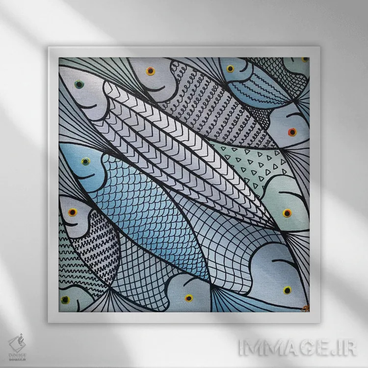 تابلو دکوراتیو وضع آشفته اثر لنا اسمیرنوا - نمای قابدار سفید