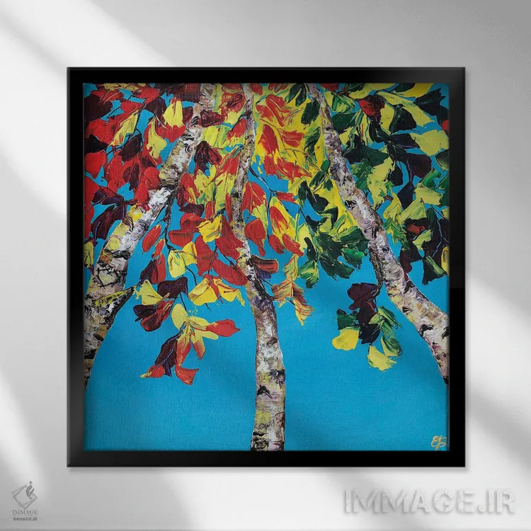 تابلو دکوراتیو سمفونی پاییز I اثر لنا اسمیرنوا - نمای قابدار مشکی