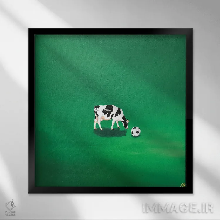 تابلو دکوراتیو چراگاه اثر لنا اسمیرنوا - نمای قابدار مشکی