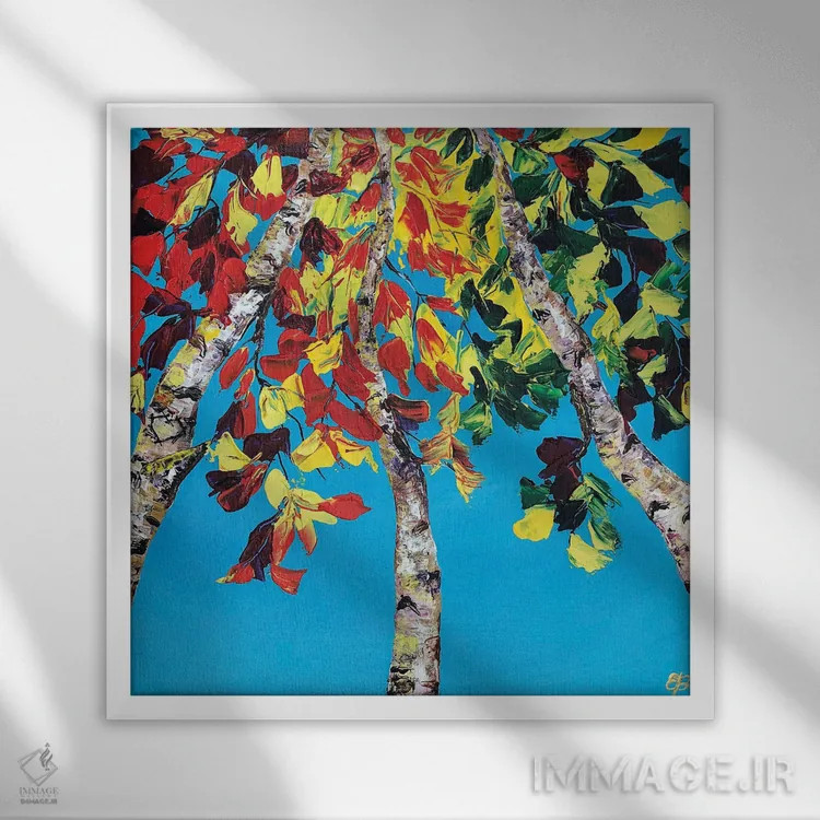 تابلو دکوراتیو سمفونی پاییز I اثر لنا اسمیرنوا - نمای قابدار سفید