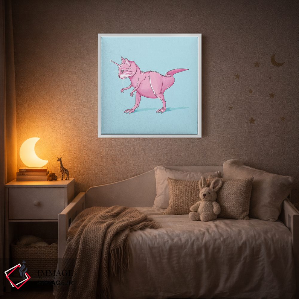 تابلو دکوراتیو گربه تک شاخ رکس اثر لاستاناو - D3W