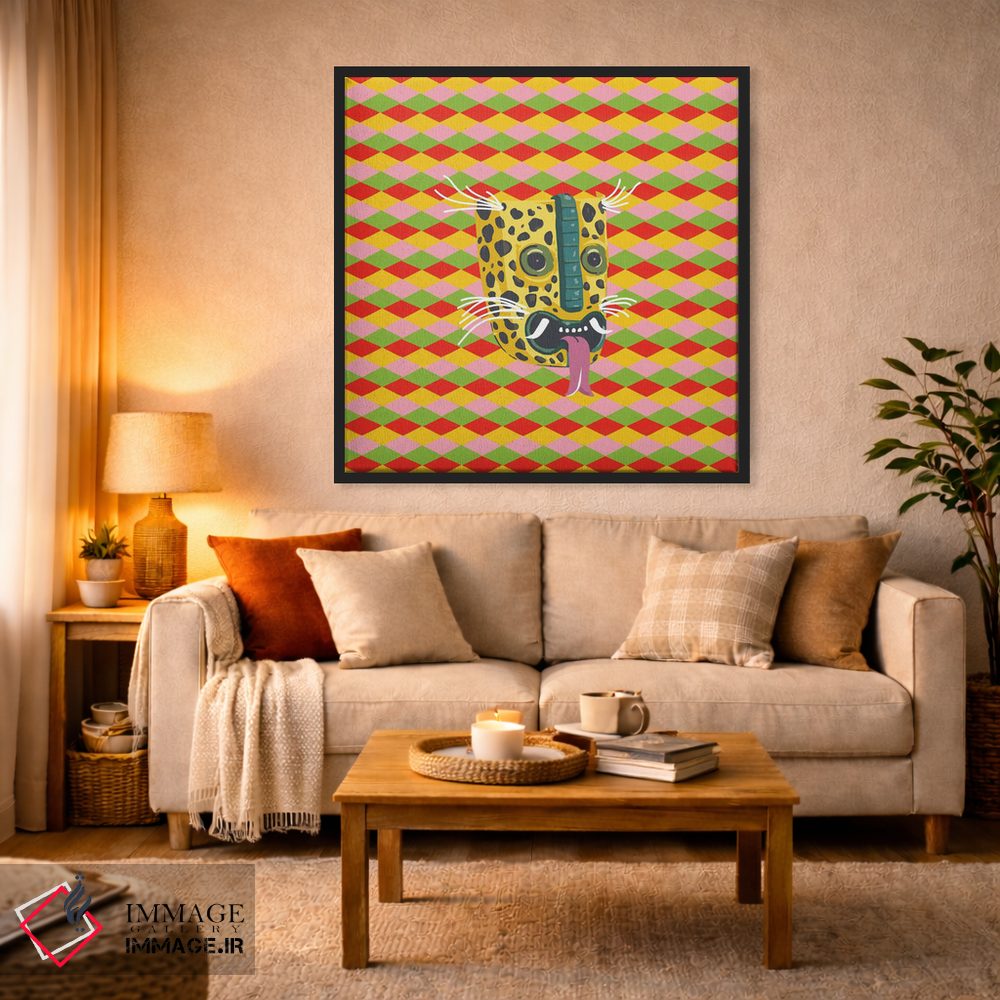 تابلو دکوراتیو یوزپلنگ آزتک اثر لاستاناو - D3B