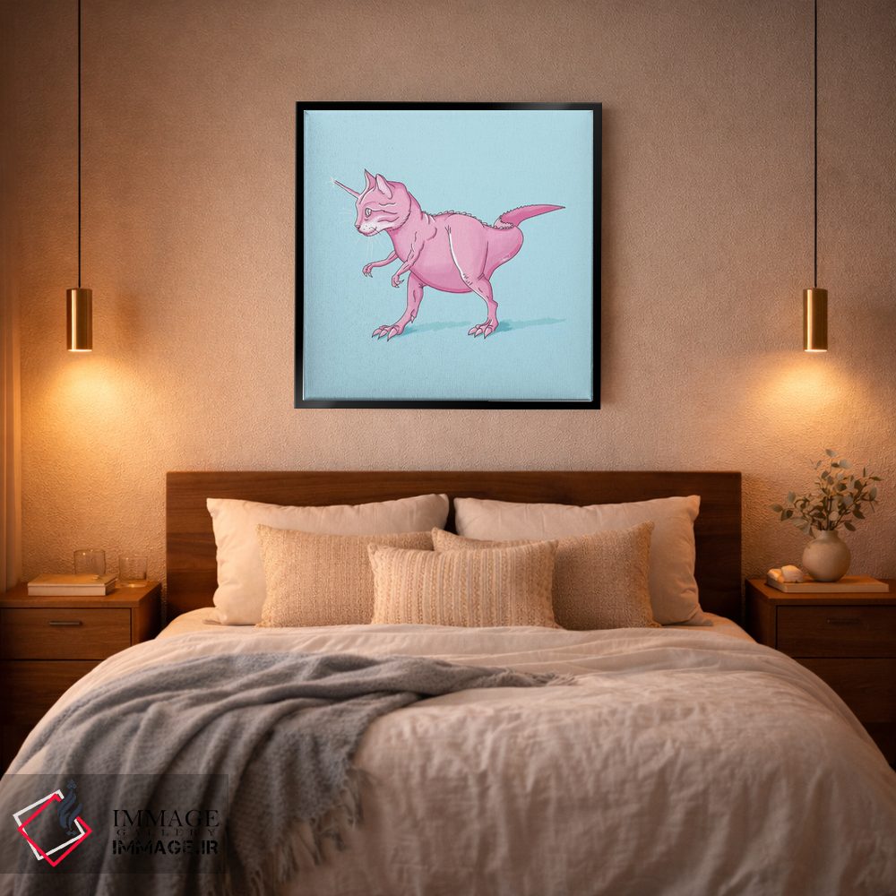 تابلو دکوراتیو گربه تک شاخ رکس اثر لاستاناو - D5B