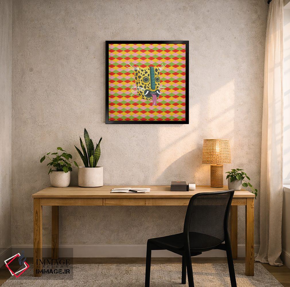 تابلو دکوراتیو یوزپلنگ آزتک اثر لاستاناو - D6B