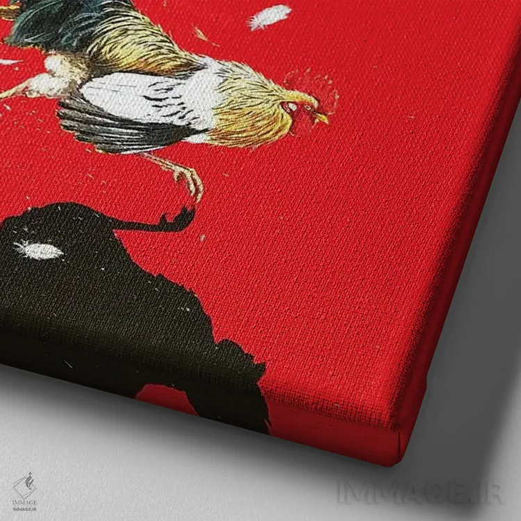 تابلو دکوراتیو سایه های مسابقه II اثر لنا اسمیرنوا - نمای نزدیک بافت بوم