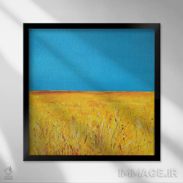 تابلو انتزاعی اوکراین اثر لنا اسمیرنوا - نمای قابدار مشکی