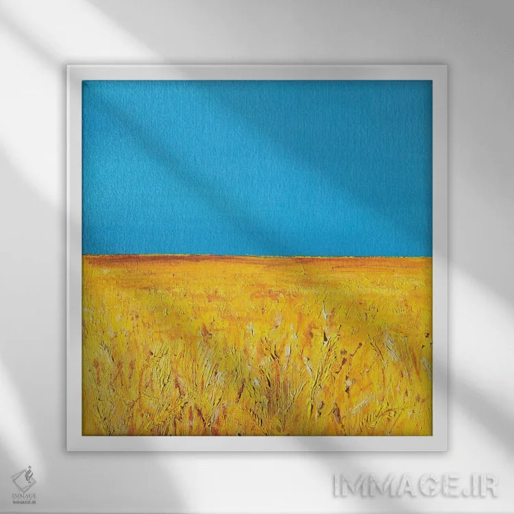 تابلو انتزاعی اوکراین اثر لنا اسمیرنوا - نمای قابدار سفید