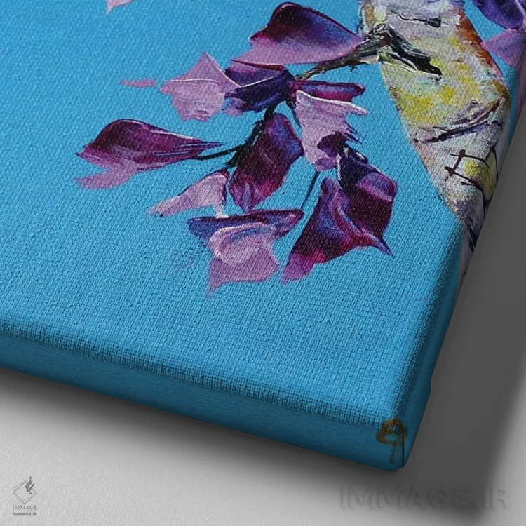 تابلو دکوراتیو سمفونی پاییزی I اثر لنا اسمیرنوا - نمای نزدیک بافت بوم