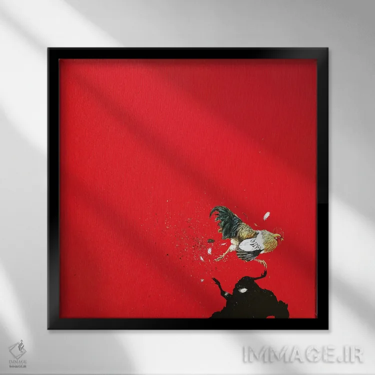 تابلو دکوراتیو سایه های مسابقه II اثر لنا اسمیرنوا - نمای قابدار مشکی