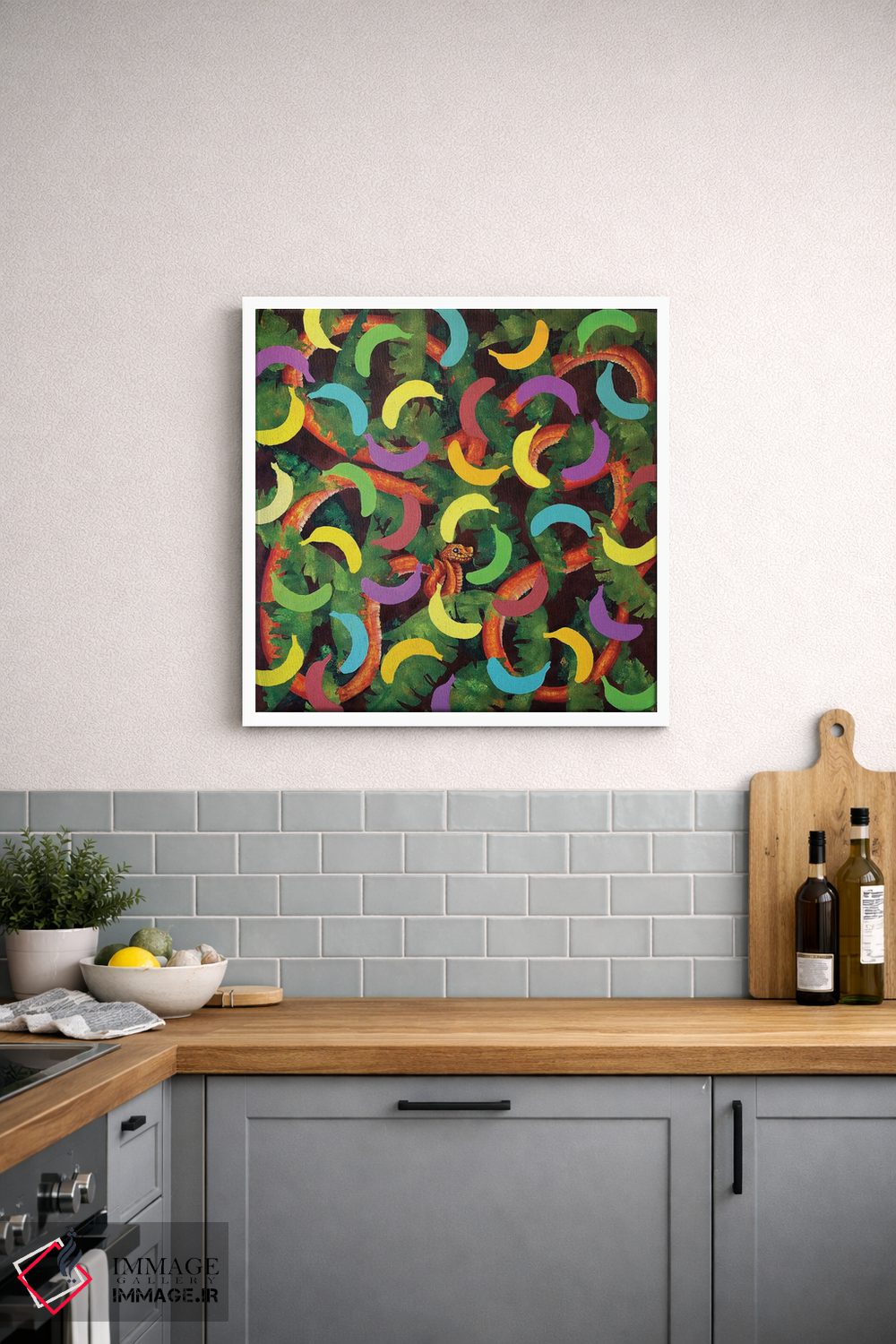 تابلو دکوراتیو مار در بهشت موزها اثر لنا اسمیرنوا - D2W