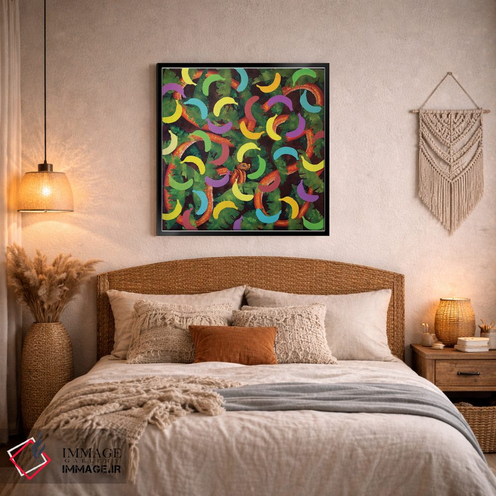 تابلو دکوراتیو مار در بهشت موزها اثر لنا اسمیرنوا - D4B