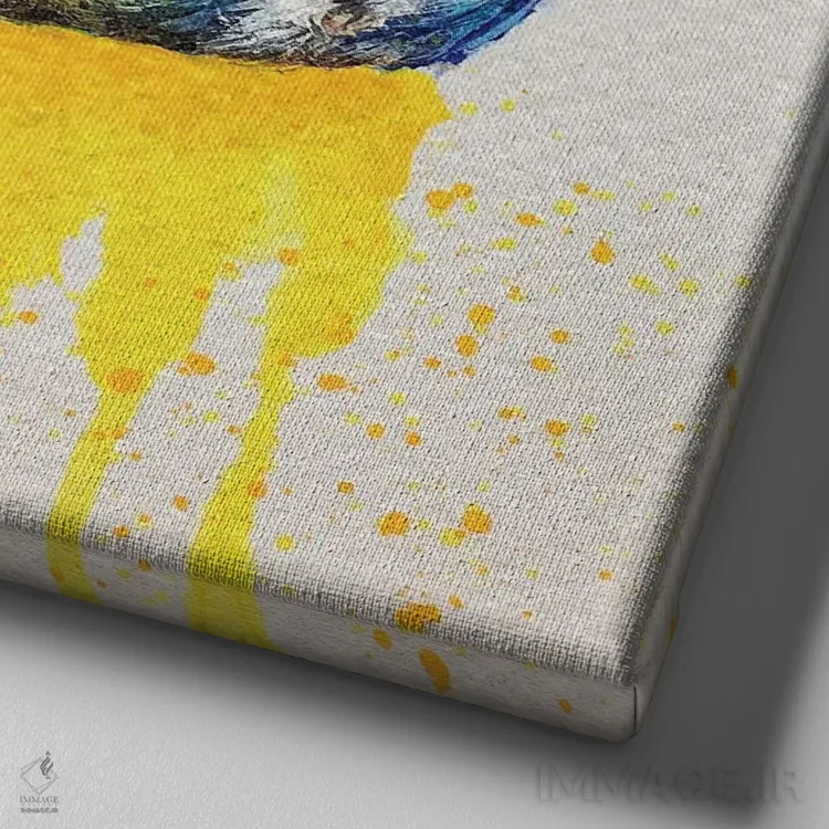 تابلو دکوراتیو چهار ماه و ده روز اثر لنا اسمیرنوا - نمای نزدیک بافت بوم