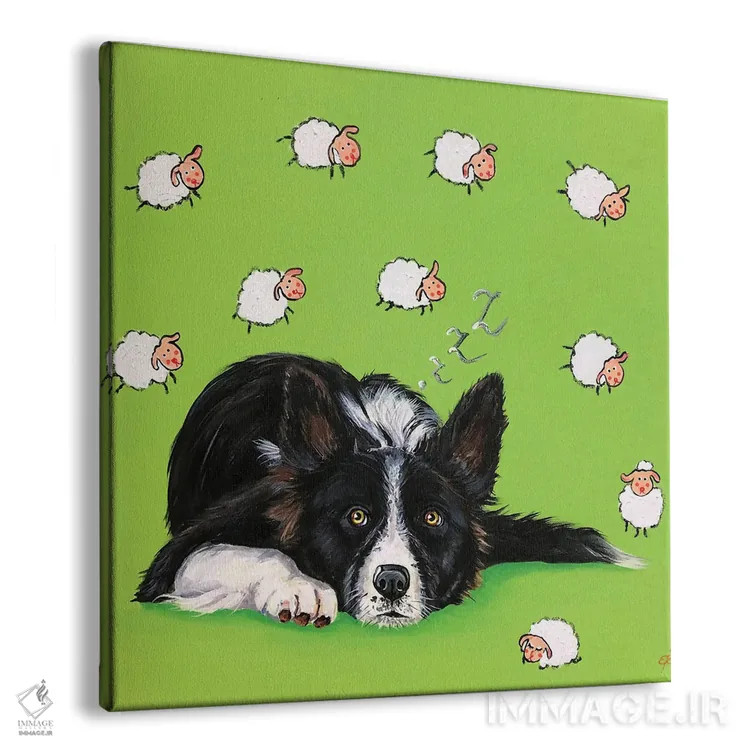 تابلو دکوراتیو شمردن گوسفندها اثر لنا اسمیرنوا - نمای پرسپکتیو محصول