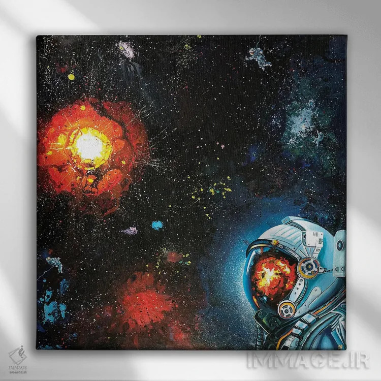 تابلو دکوراتیو کیهان شماره سیزده اثر لنا اسمیرنوا - نمای روبهرو روی دیوار