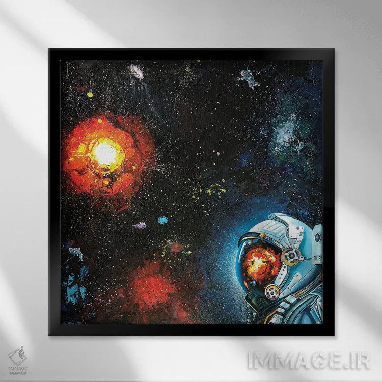 تابلو دکوراتیو کیهان شماره سیزده اثر لنا اسمیرنوا - نمای قابدار مشکی