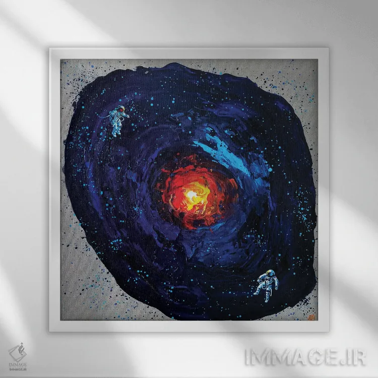 تابلو دکوراتیو کیهان شماره چهارده اثر لنا اسمیرنوا - نمای قابدار سفید