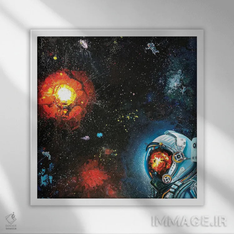 تابلو دکوراتیو کیهان شماره سیزده اثر لنا اسمیرنوا - نمای قابدار سفید