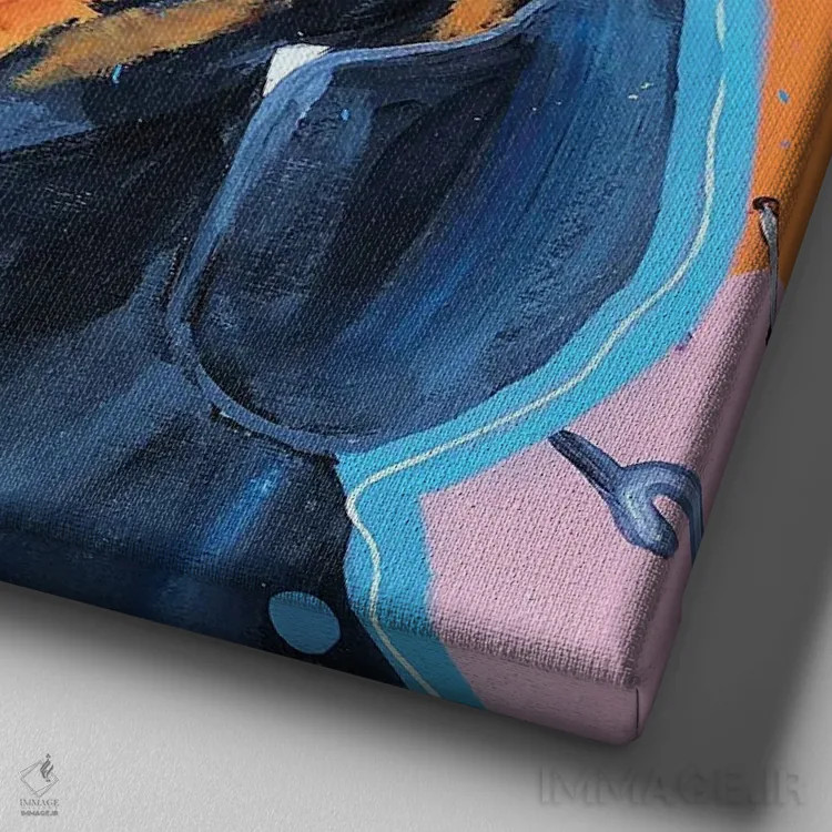 تابلو دکوراتیو داخ اثر لنا اسمیرنوا - نمای نزدیک بافت بوم