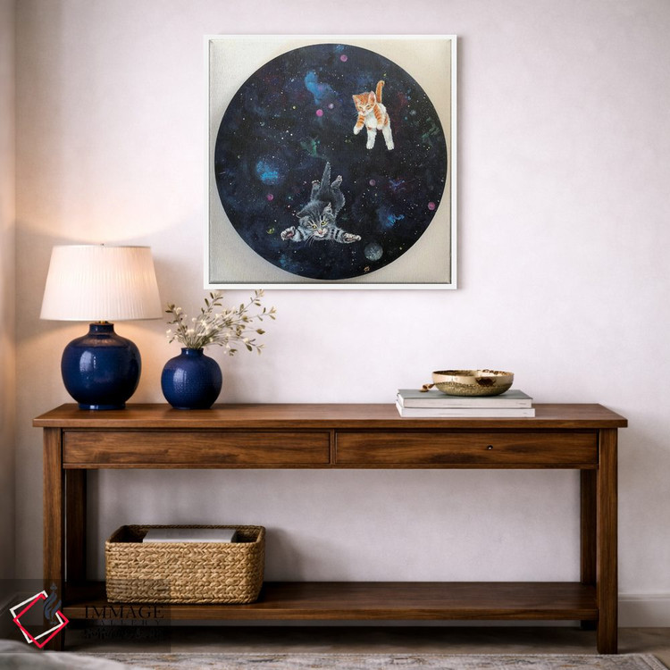 تابلو دکوراتیو بچه گربه ها در فضا اثر لنا اسمیرنوا - D5W