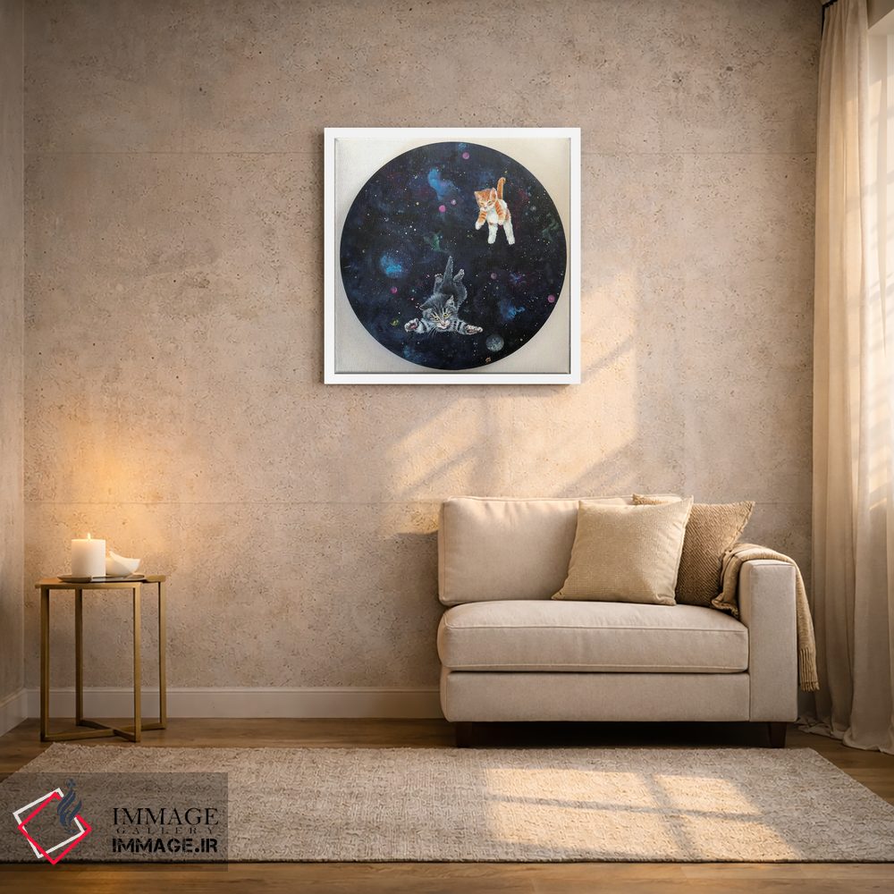تابلو دکوراتیو بچه گربه ها در فضا اثر لنا اسمیرنوا - D4W