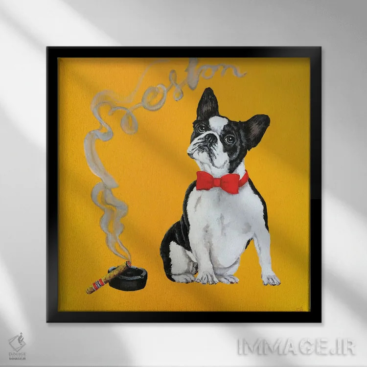 تابلو دکوراتیو بوستون اثر لنا اسمیرنوا - نمای قابدار مشکی