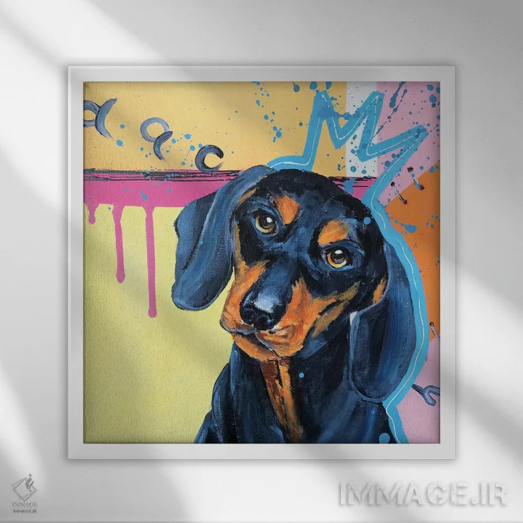 تابلو دکوراتیو داخ اثر لنا اسمیرنوا - نمای قابدار سفید