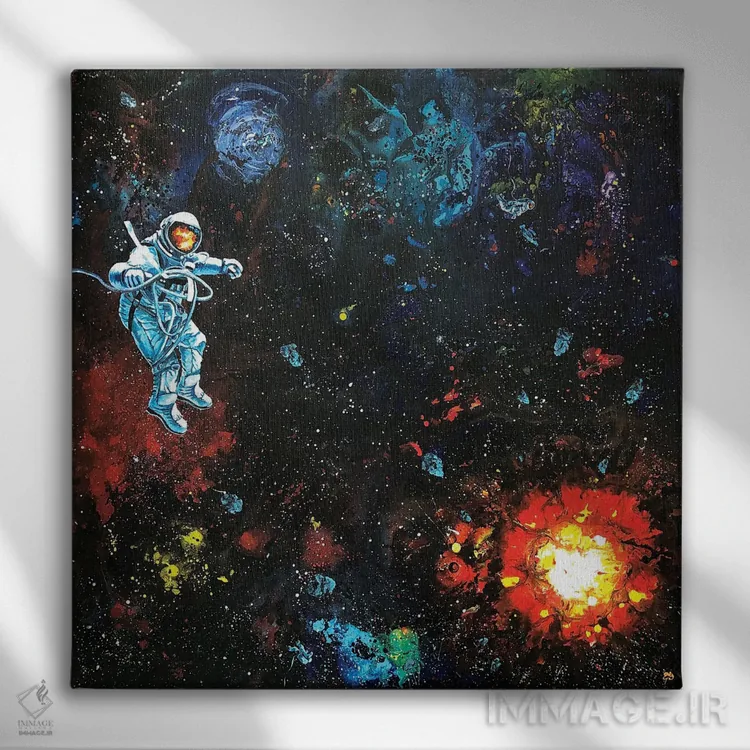 تابلو دکوراتیو کیهان شماره دوازده اثر لنا اسمیرنوا - نمای روبهرو روی دیوار