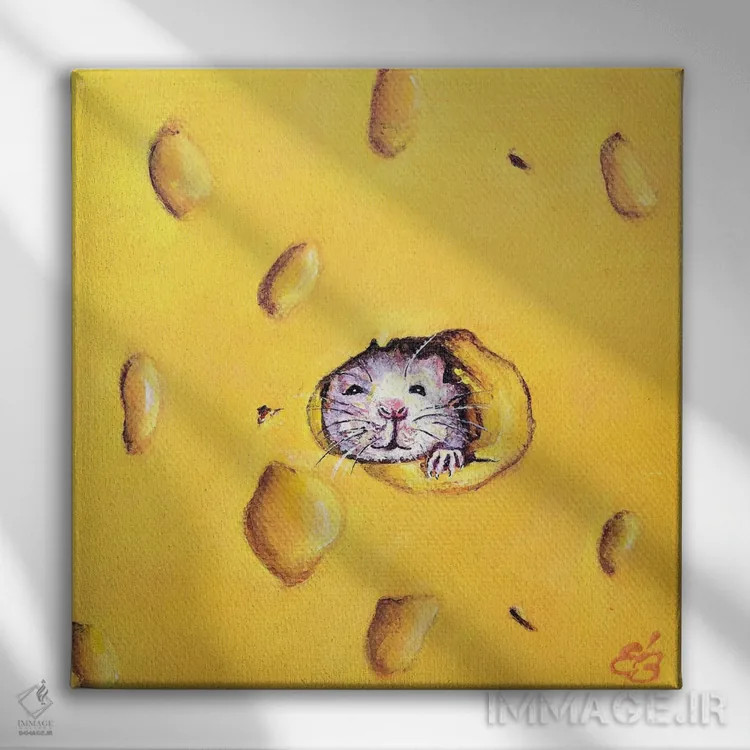 تابلو دکوراتیو لبخند بزن اثر لنا اسمیرنوا - نمای روبهرو روی دیوار