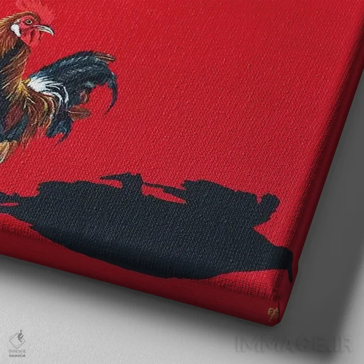 تابلو مینیمال فقط سایه ای برای هم نشینی III اثر لنا اسمیرنوا - نمای نزدیک بافت بوم