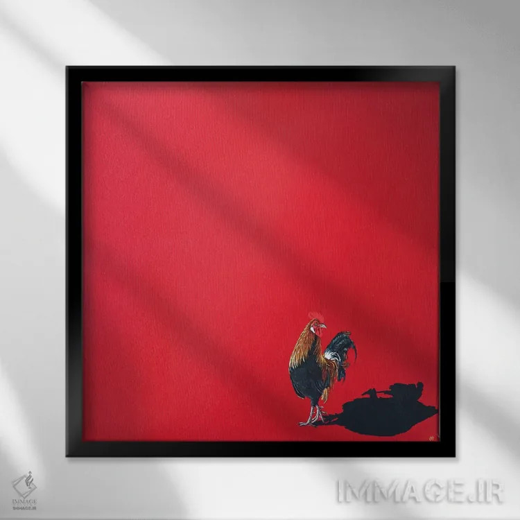 تابلو مینیمال فقط سایه ای برای هم نشینی III اثر لنا اسمیرنوا - نمای قابدار مشکی