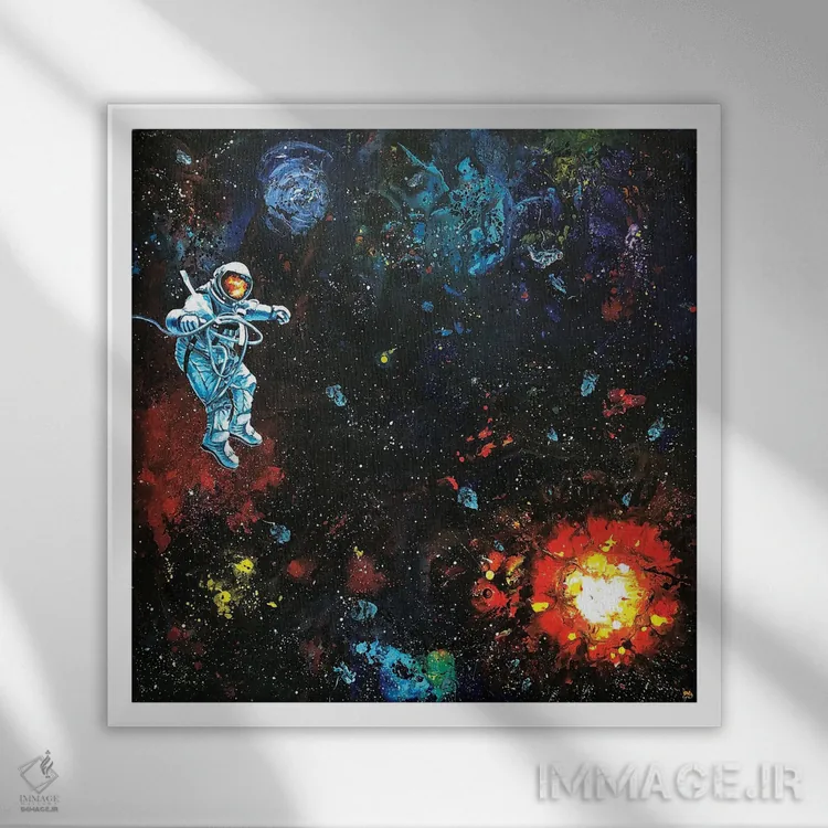 تابلو دکوراتیو کیهان شماره دوازده اثر لنا اسمیرنوا - نمای قابدار سفید