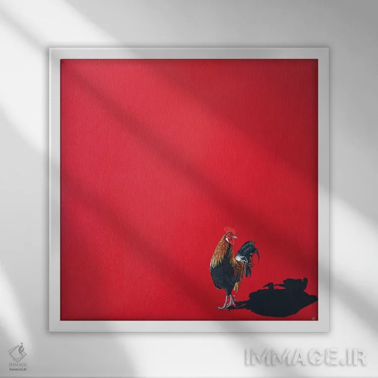 تابلو مینیمال فقط سایه ای برای هم نشینی III اثر لنا اسمیرنوا - نمای قابدار سفید