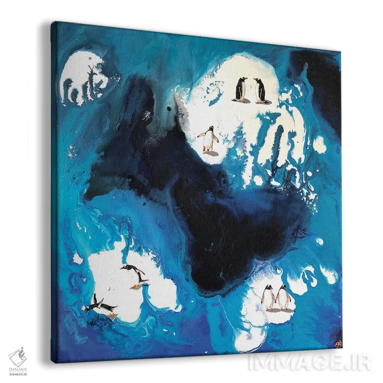 تابلو دکوراتیو جنوبگان I اثر لنا اسمیرنوا - نمای پرسپکتیو محصول