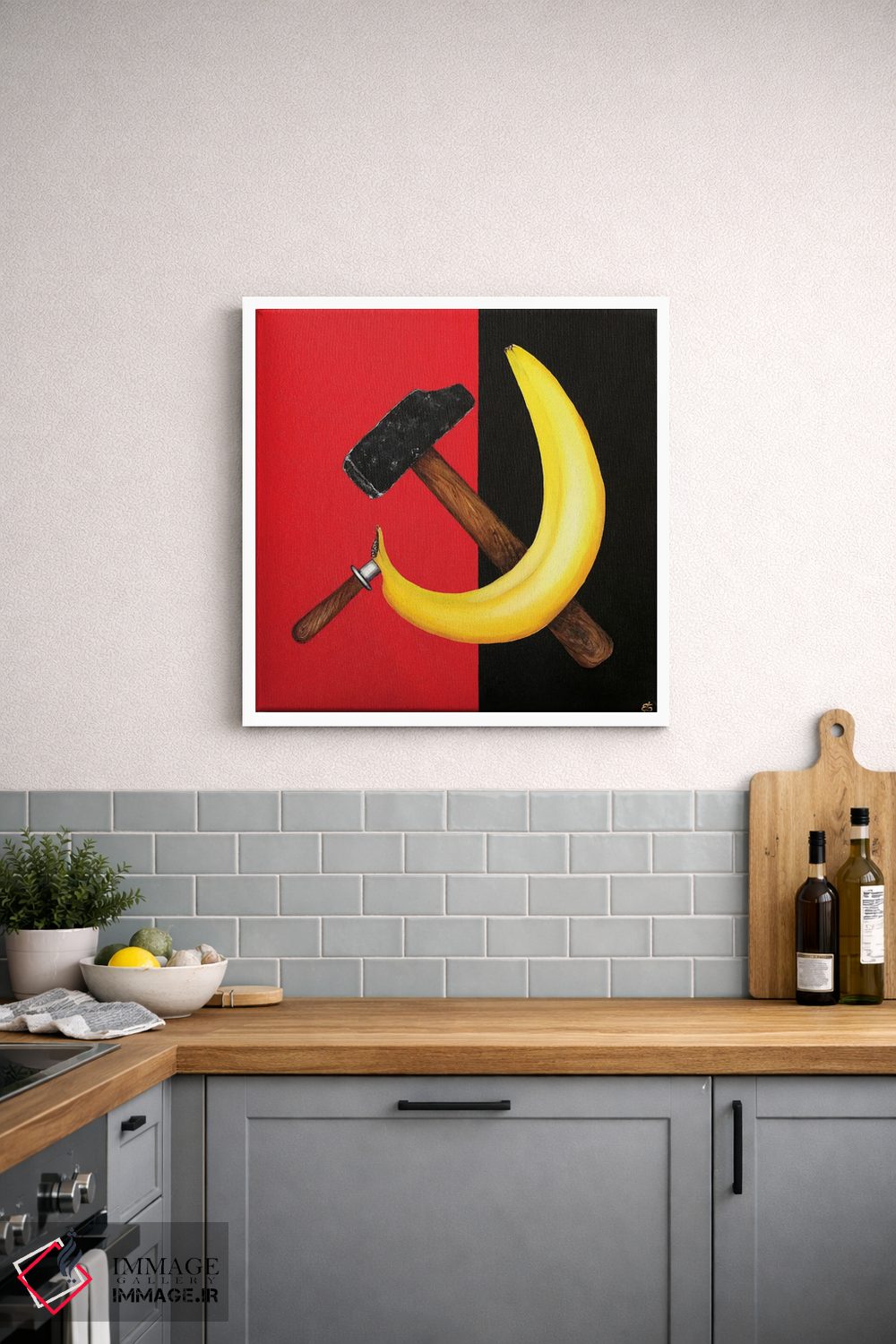 تابلو دکوراتیو داس و چکش اثر لنا اسمیرنوا - D4W