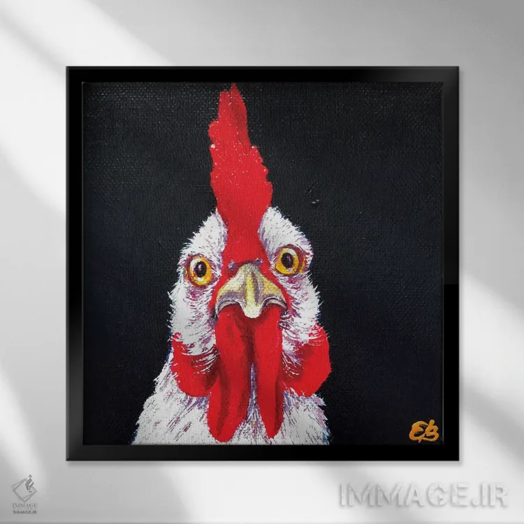 تابلو دکوراتیو من بد هستم اثر لنا اسمیرنوا - نمای قابدار مشکی