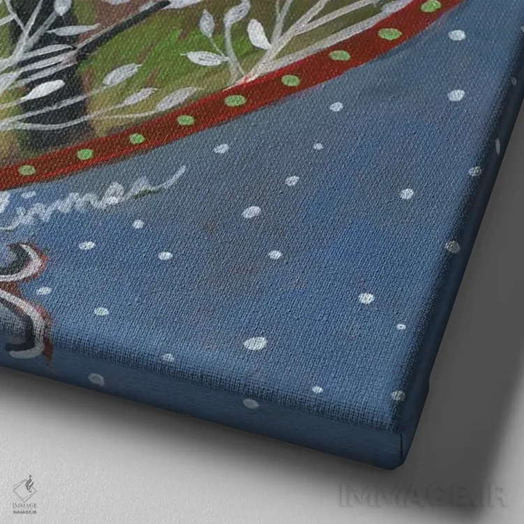 تابلو دکوراتیو قلب II اثر لینه آ توبیاس - نمای نزدیک بافت بوم