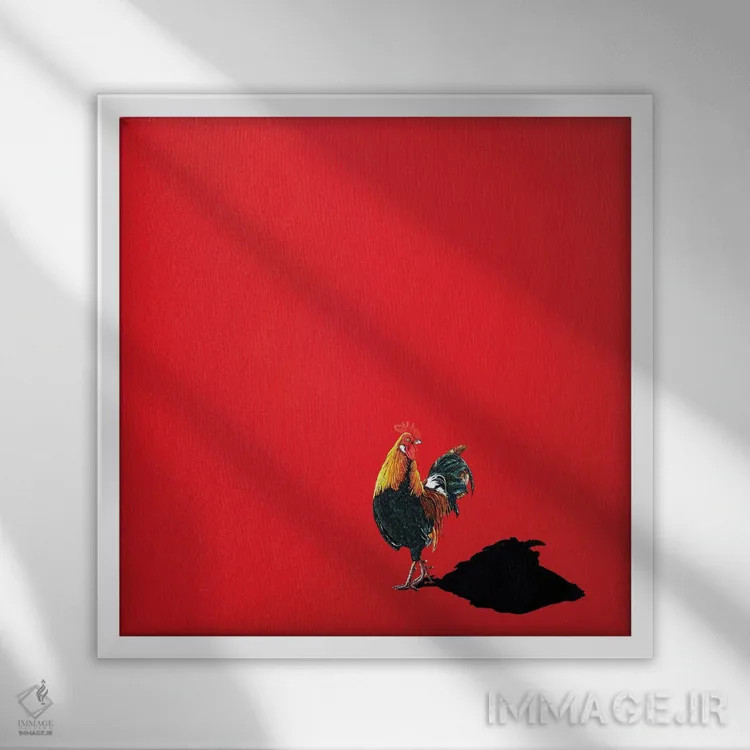 تابلو دکوراتیو فقط سایه ای برای هم نشینی V اثر لنا اسمیرنوا - نمای قابدار سفید