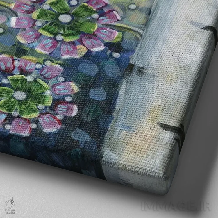 تابلو دکوراتیو چیکادی های زمستانی II اثر لینه آ توبیاس - نمای نزدیک بافت بوم