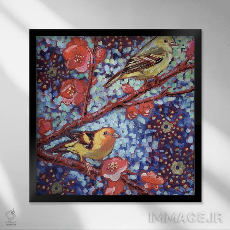 تابلو دکوراتیو تنجیر غربی اثر لینه آ توبیاس - نمای قابدار مشکی