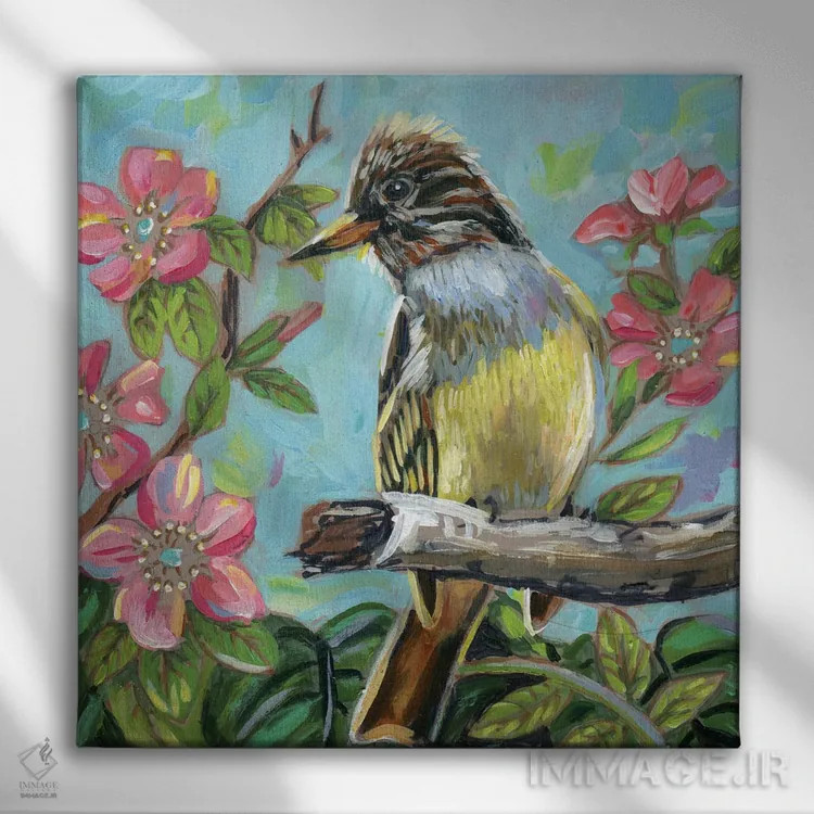 تابلو دکوراتیو مگس گیر تاج دار بزرگ اثر لینه آ توبیاس - نمای روبهرو روی دیوار