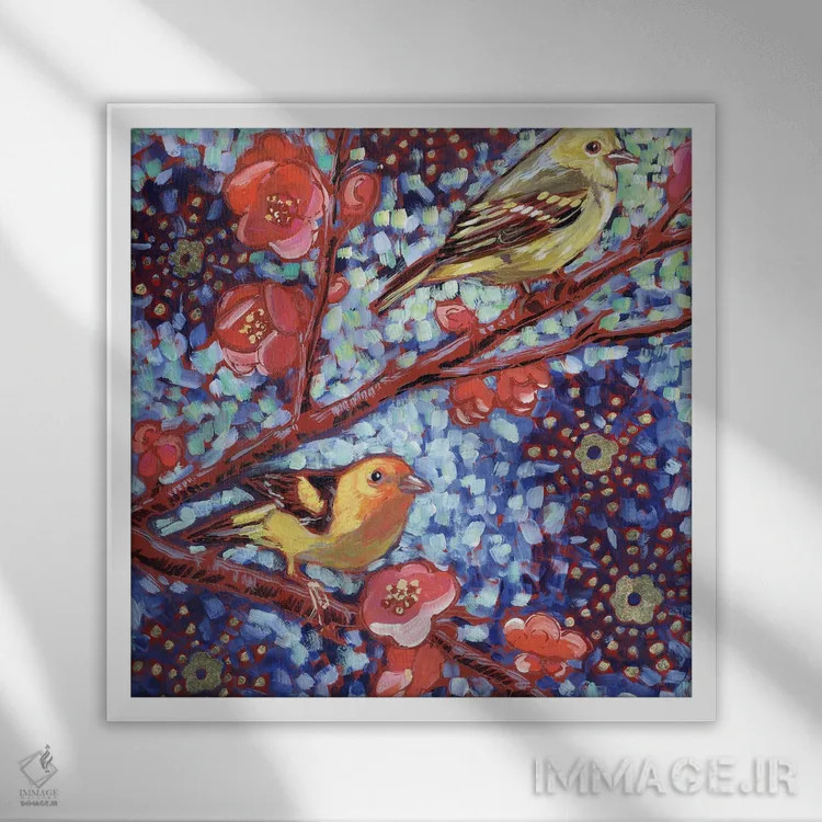 تابلو دکوراتیو تنجیر غربی اثر لینه آ توبیاس - نمای قابدار سفید