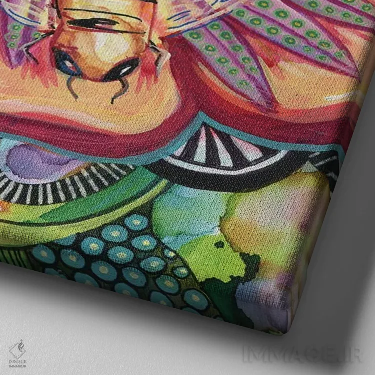 تابلو دکوراتیو عسل برای کندو اثر لینه آ توبیاس - نمای نزدیک بافت بوم