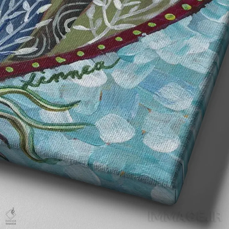 تابلو دکوراتیو قلب III اثر لینه آ توبیاس - نمای نزدیک بافت بوم