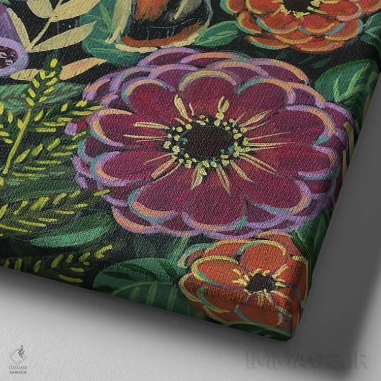 تابلو دکوراتیو آخرین نور اثر لینه آ توبیاس - نمای نزدیک بافت بوم