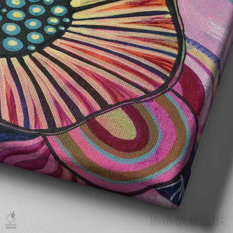 تابلو دکوراتیو مرغ مگس خوار پنهان اثر لینه آ توبیاس - نمای نزدیک بافت بوم