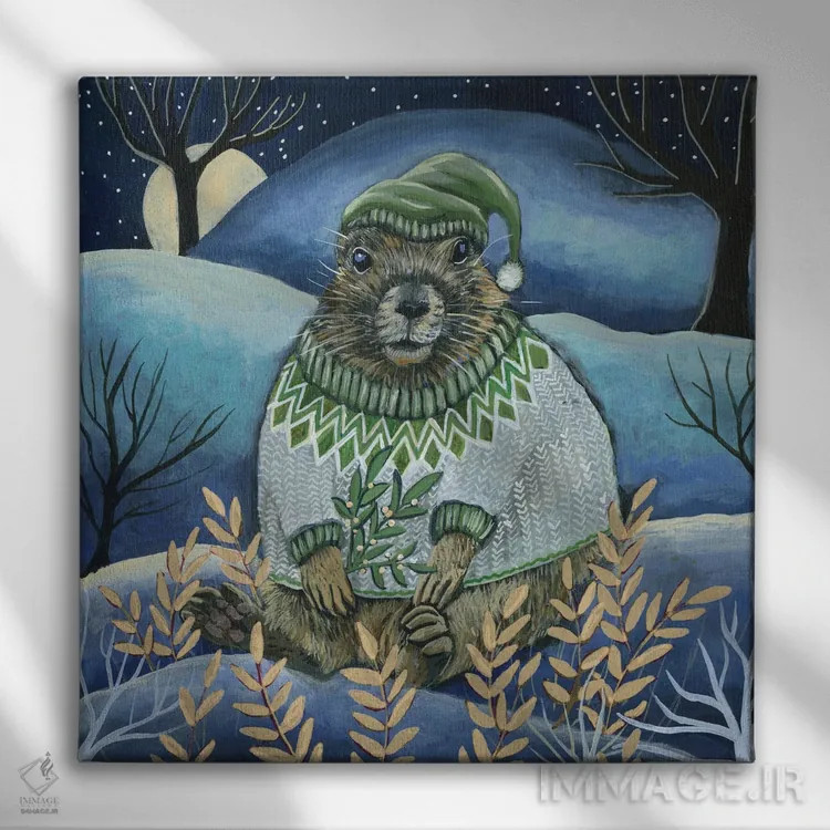 تابلو دکوراتیو مربوط شاد اثر لینه آ توبیاس - نمای روبهرو روی دیوار