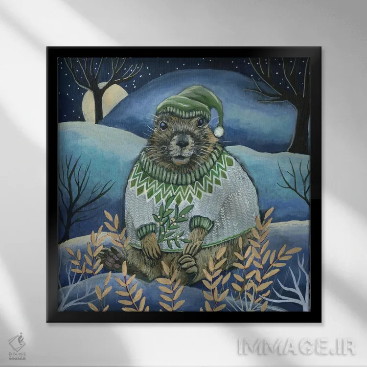 تابلو دکوراتیو مربوط شاد اثر لینه آ توبیاس - نمای قابدار مشکی