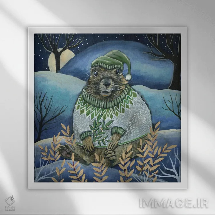 تابلو دکوراتیو مربوط شاد اثر لینه آ توبیاس - نمای قابدار سفید