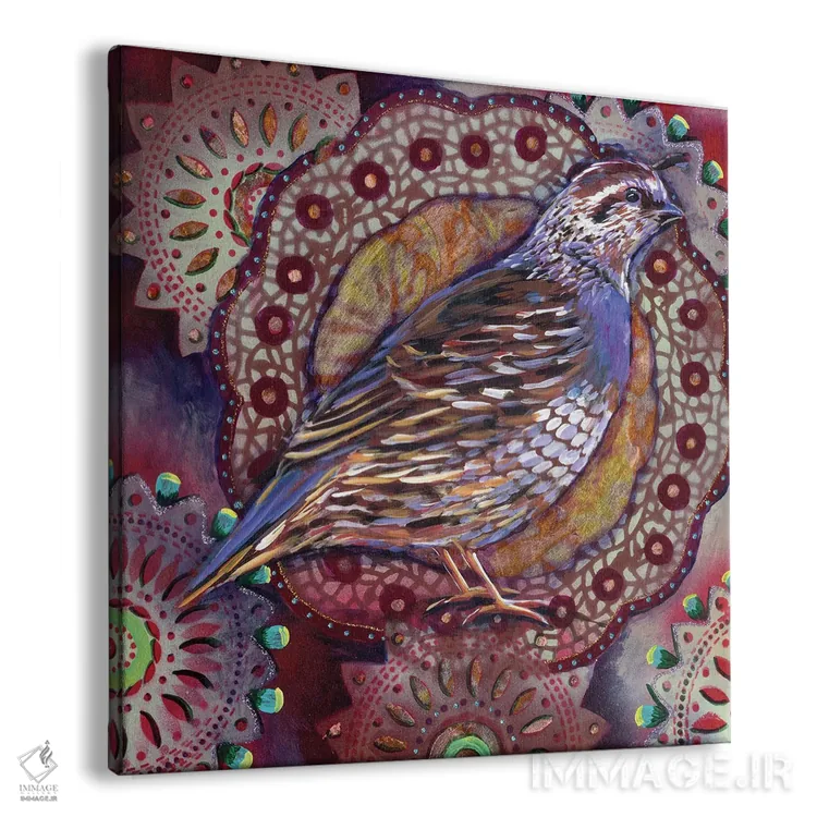 تابلو دکوراتیو بلدرچین اثر لینه آ توبیاس - نمای پرسپکتیو محصول